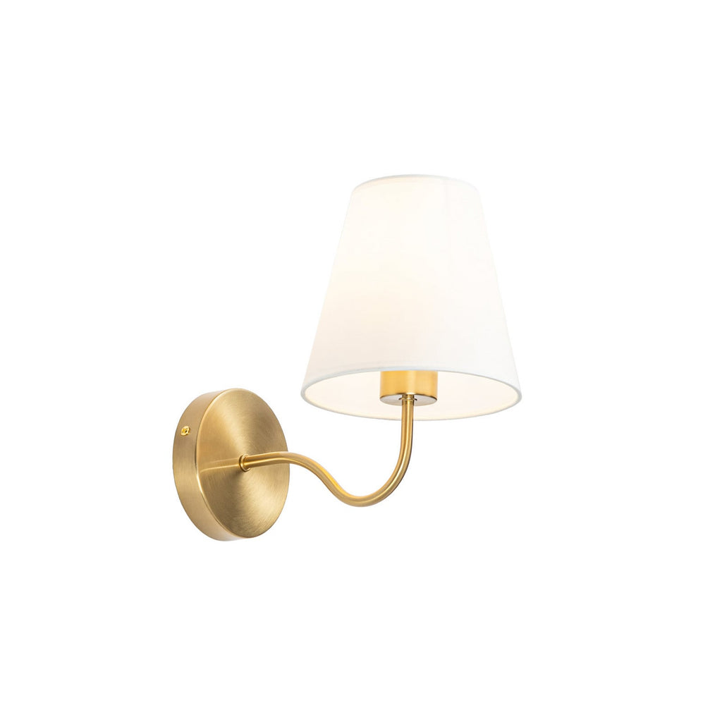 Claire 10" White Brass Wall Sconce