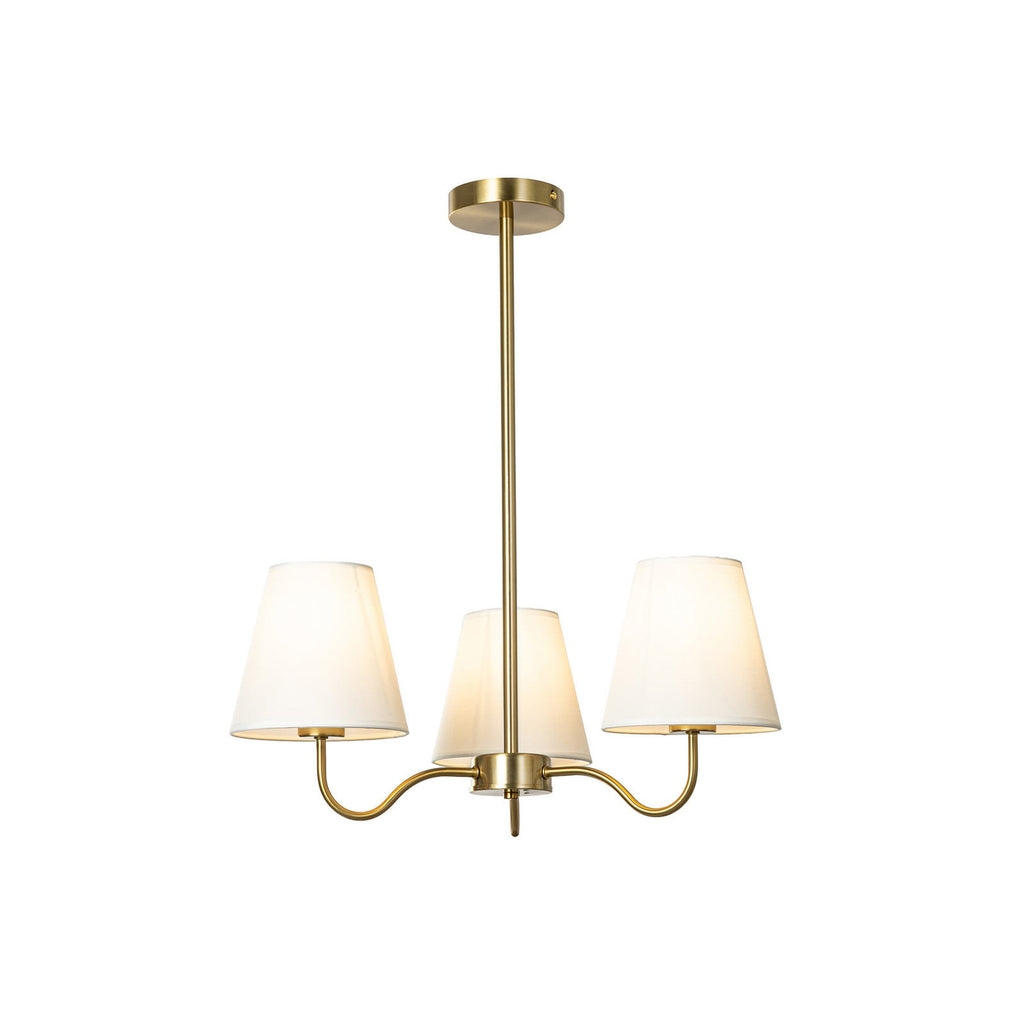 Claire 21" White Brass Pendant Light