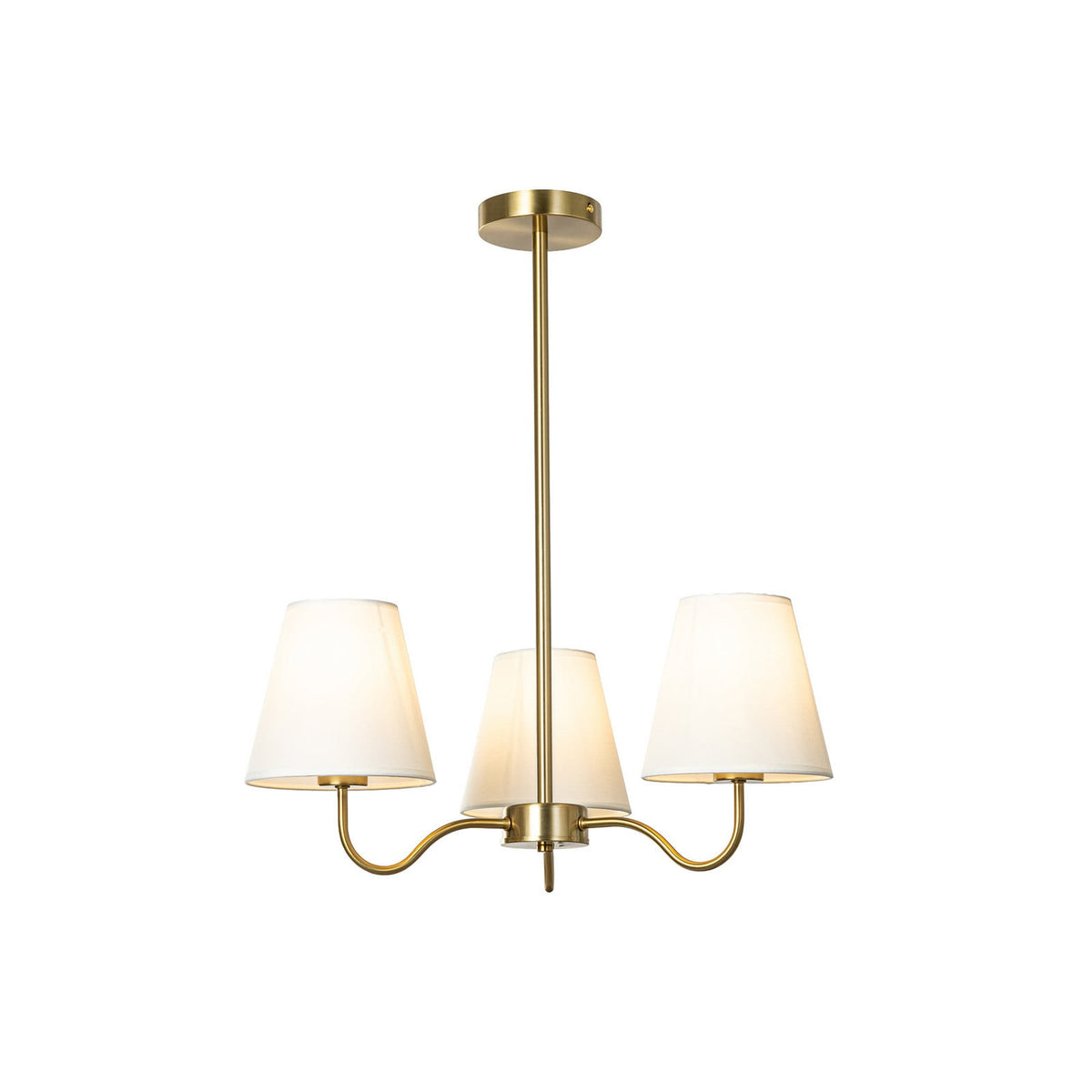 Claire 21" White Brass Pendant Light