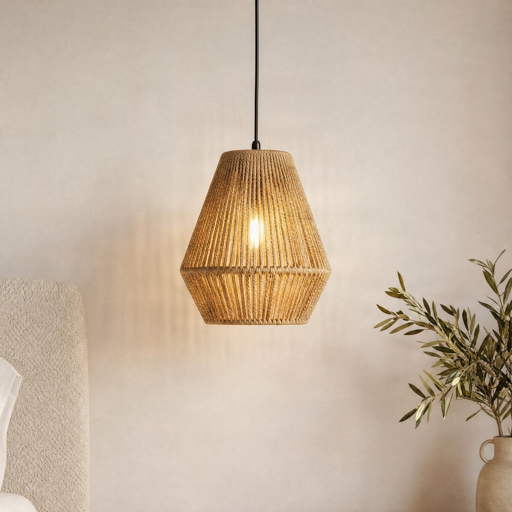 Lyla 7 1/4" Natural Hemp Cord Pendant Light