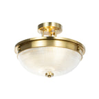 Bennett 13" White Brass Ceiling Light