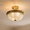 Bennett 13" White Brass Ceiling Light