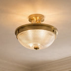 Bennett 13" White Brass Ceiling Light
