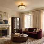 Bennett 13" White Brass Ceiling Light