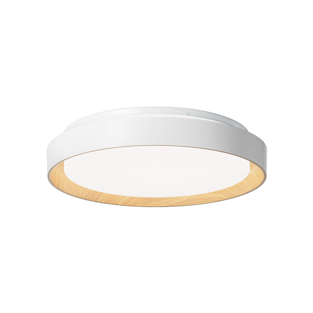 Lucande Adam LED ceiling light, white/wood, dimmable, CCT