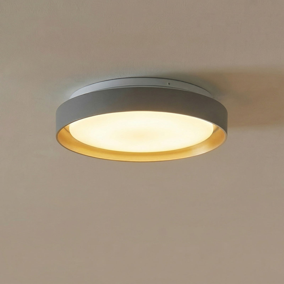 Lucande Aiden LED ceiling light, grey/gold, dimmable, CCT