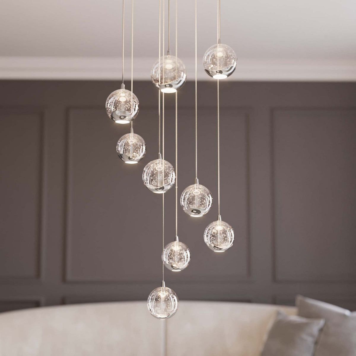 Hayley 15 3/4" Chrome Glass LED Pendant Light