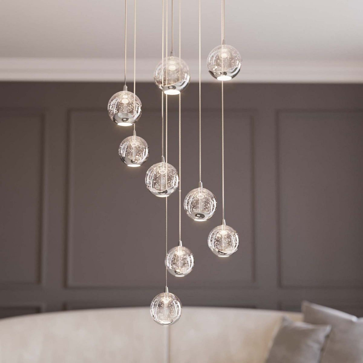 Hayley 15 3/4" Chrome Glass LED Pendant Light