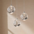 Hayley 9 1/4" Chrome Glass LED Pendant Light