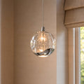Hayley 3 3/4" Chrome Glass LED Pendant Light