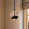 Hayley 4 3/4" Black Glass LED Pendant Light