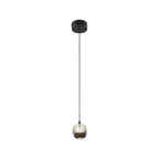 Hayley 4 3/4" Black Glass LED Pendant Light