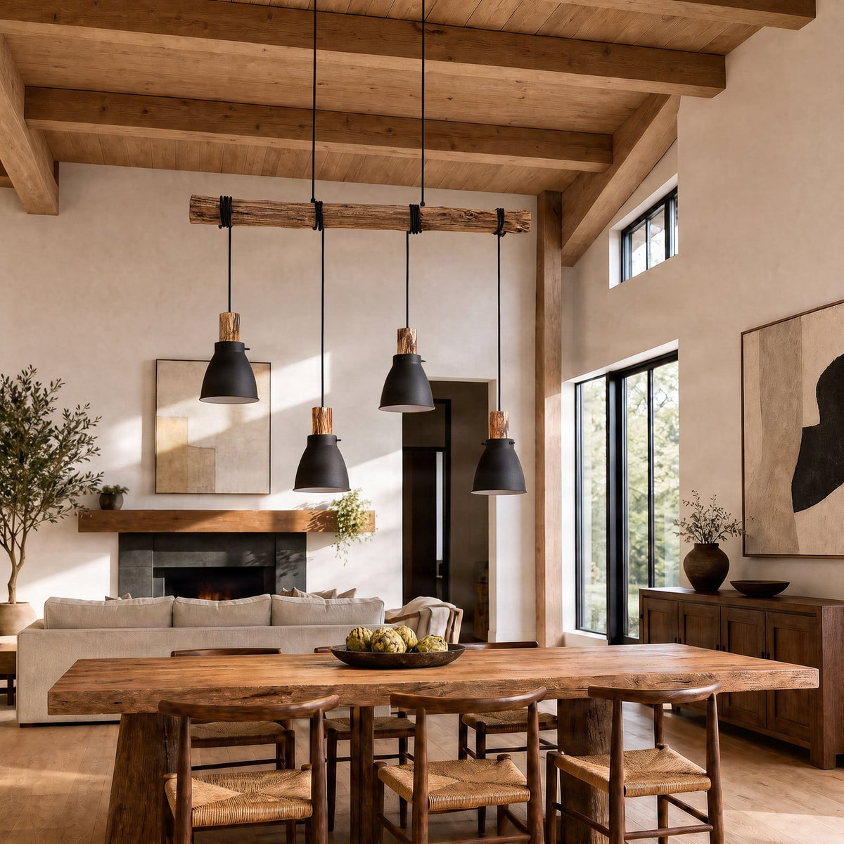 Trebale 35 3/4" Black Pendant Light