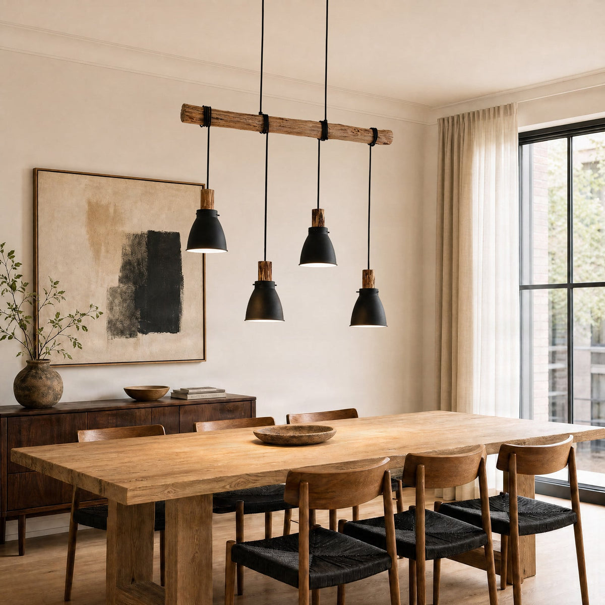 Trebale 35 3/4" Black Pendant Light