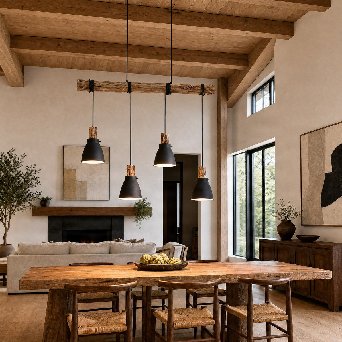 Trebale 35 3/4" Black Pendant Light