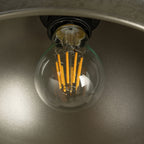 Lucande Holgar pendant light, 3-bulb, grey, metal/wood