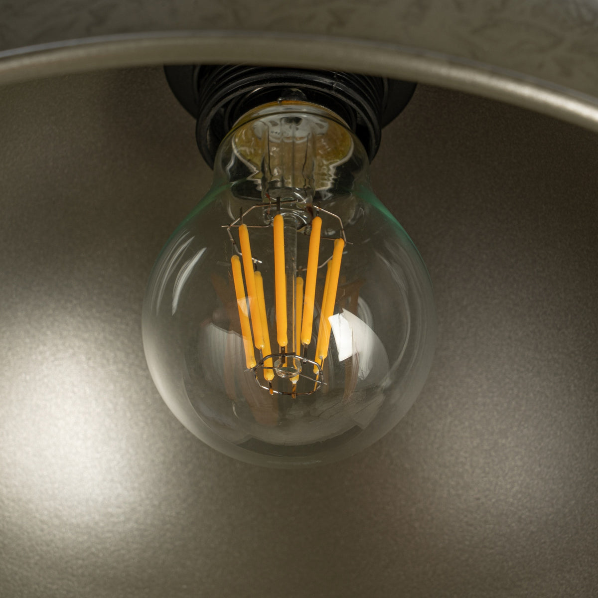 Lucande Holgar pendant light, 3-bulb, grey, metal/wood