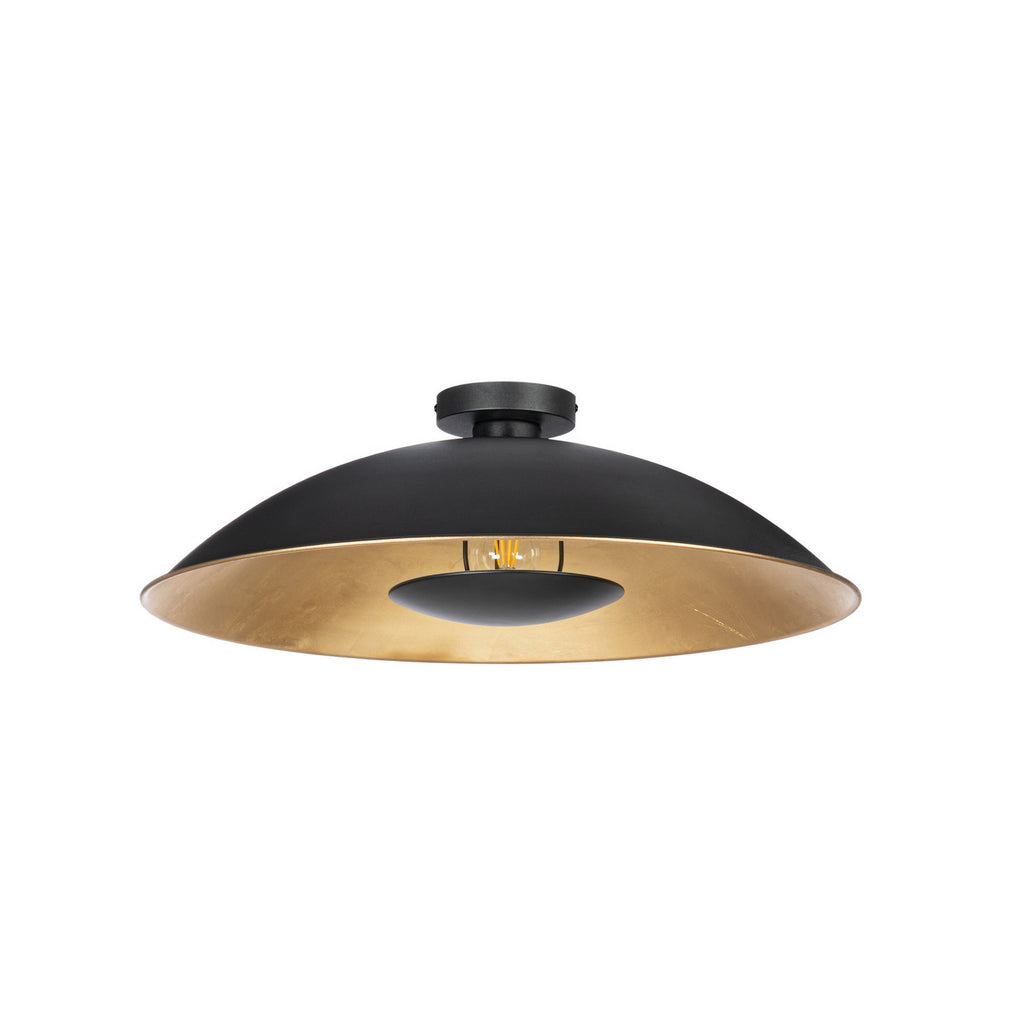 Lucande Emilienne ceiling light, 23.6 in, black and gold