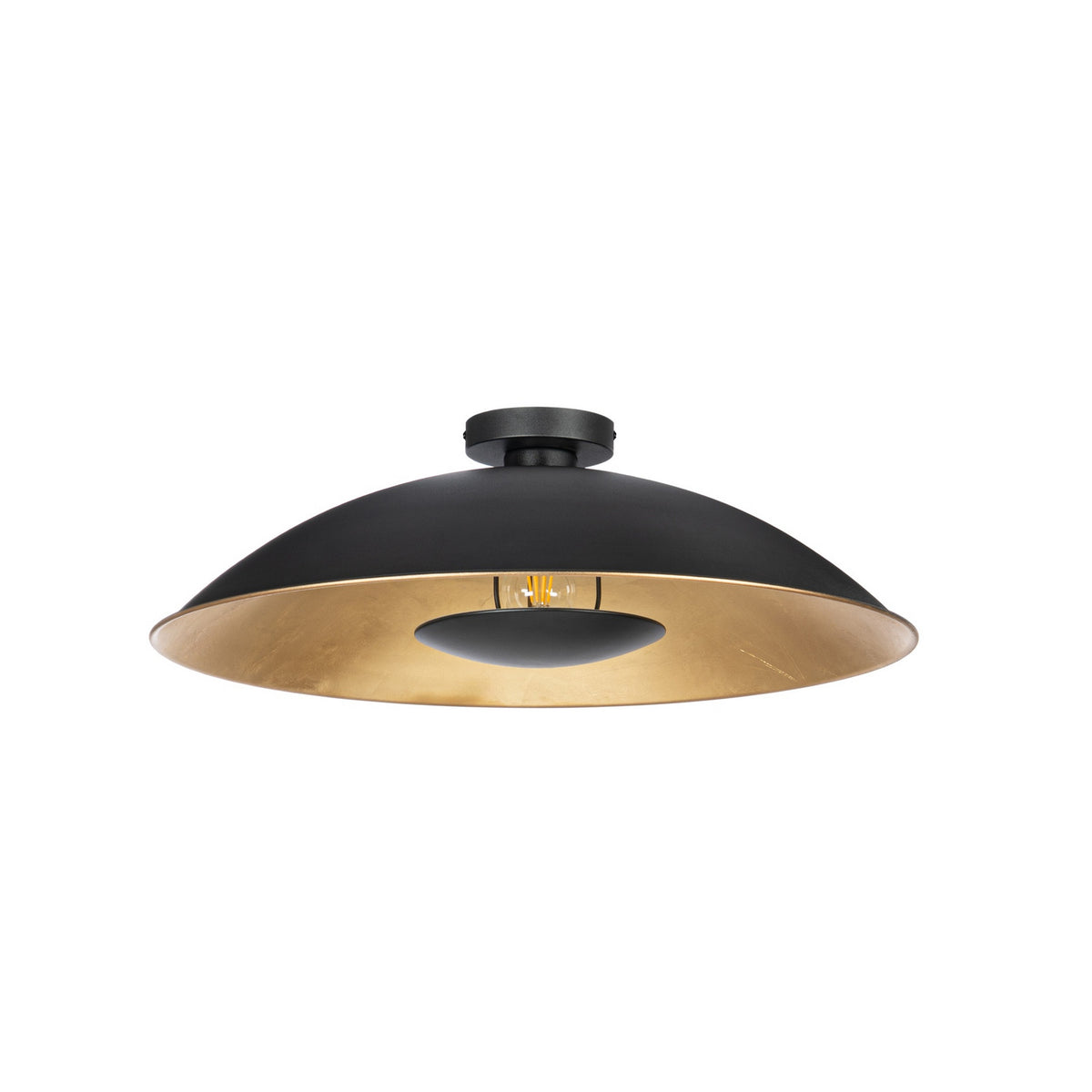 Lucande Emilienne ceiling light, 23.6 in, black and gold