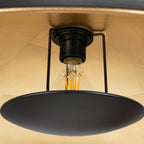Lucande Emilienne ceiling light, 23.6 in, black and gold