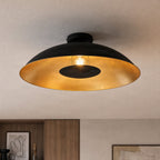 Lucande Emilienne ceiling light, 23.6 in, black and gold