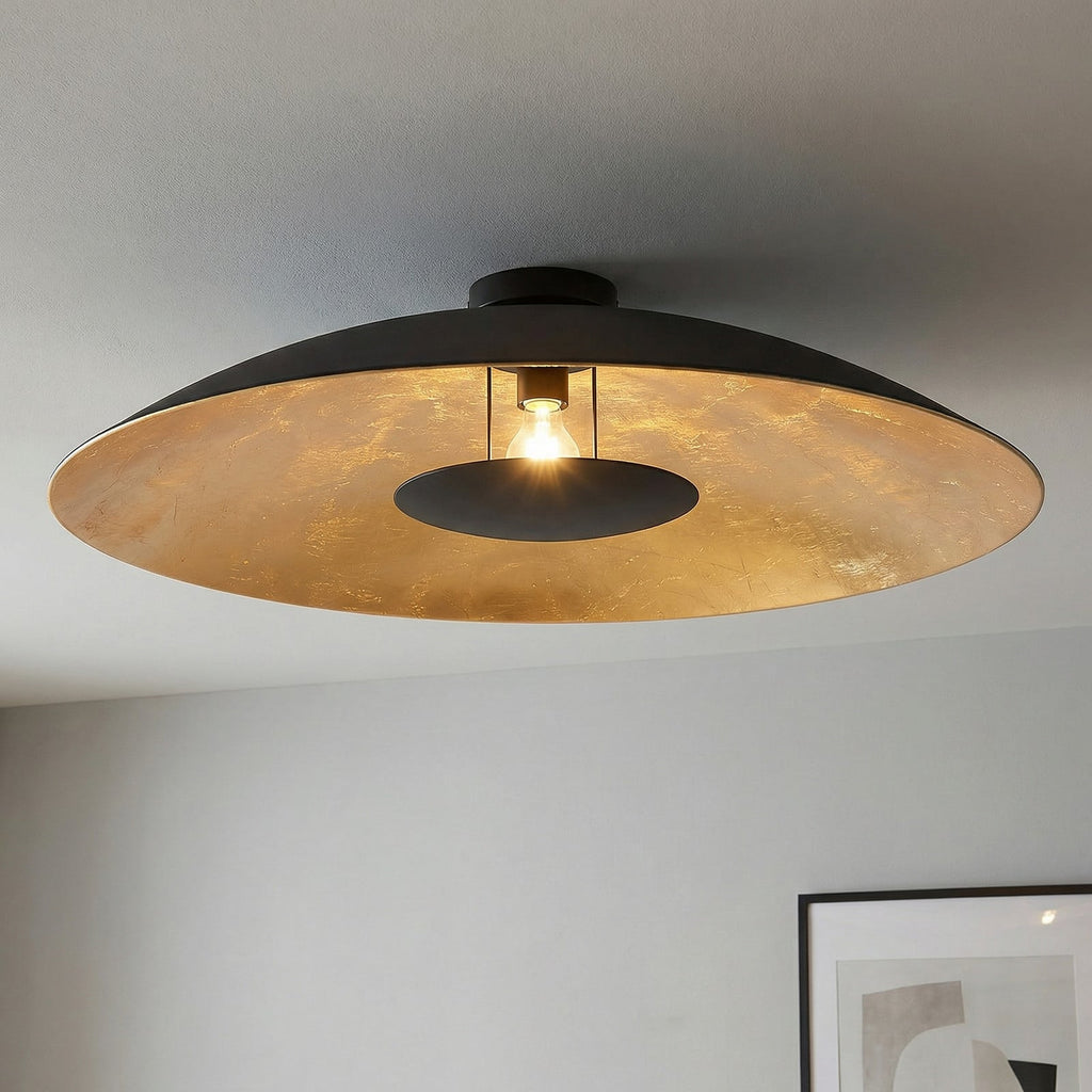 Lucande Narisara Ceiling Light, 31.5 in, black/gold