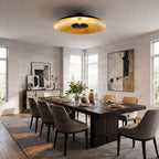 Lucande Narisara Ceiling Light, 31.5 in, black/gold