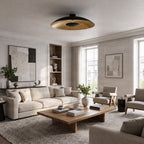 Lucande Narisara Ceiling Light, 31.5 in, black/gold