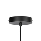 Lucande Leya pendant light, 1-bulb, black, 12 in, metal