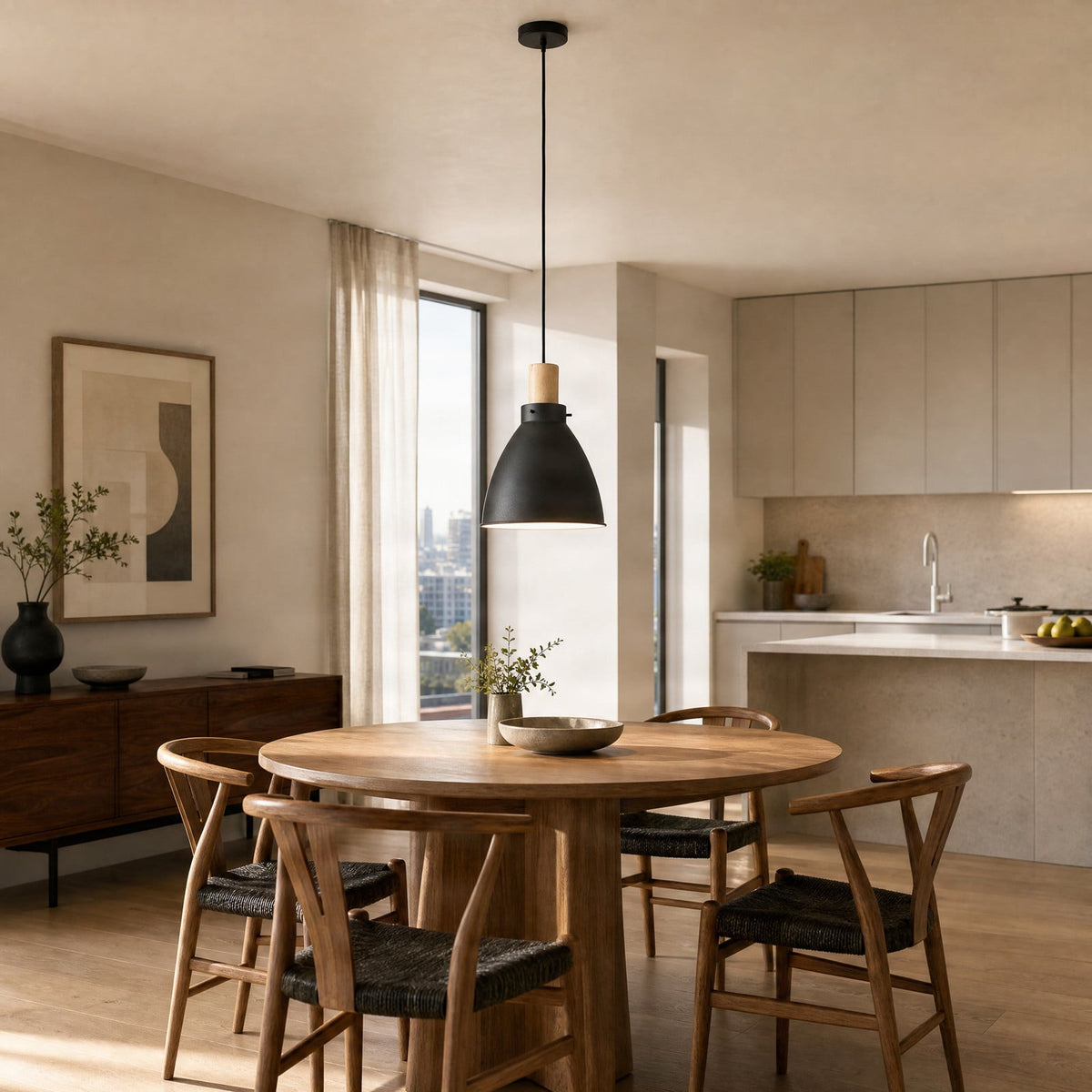 Trebale 11 1/4" Black Pendant Light