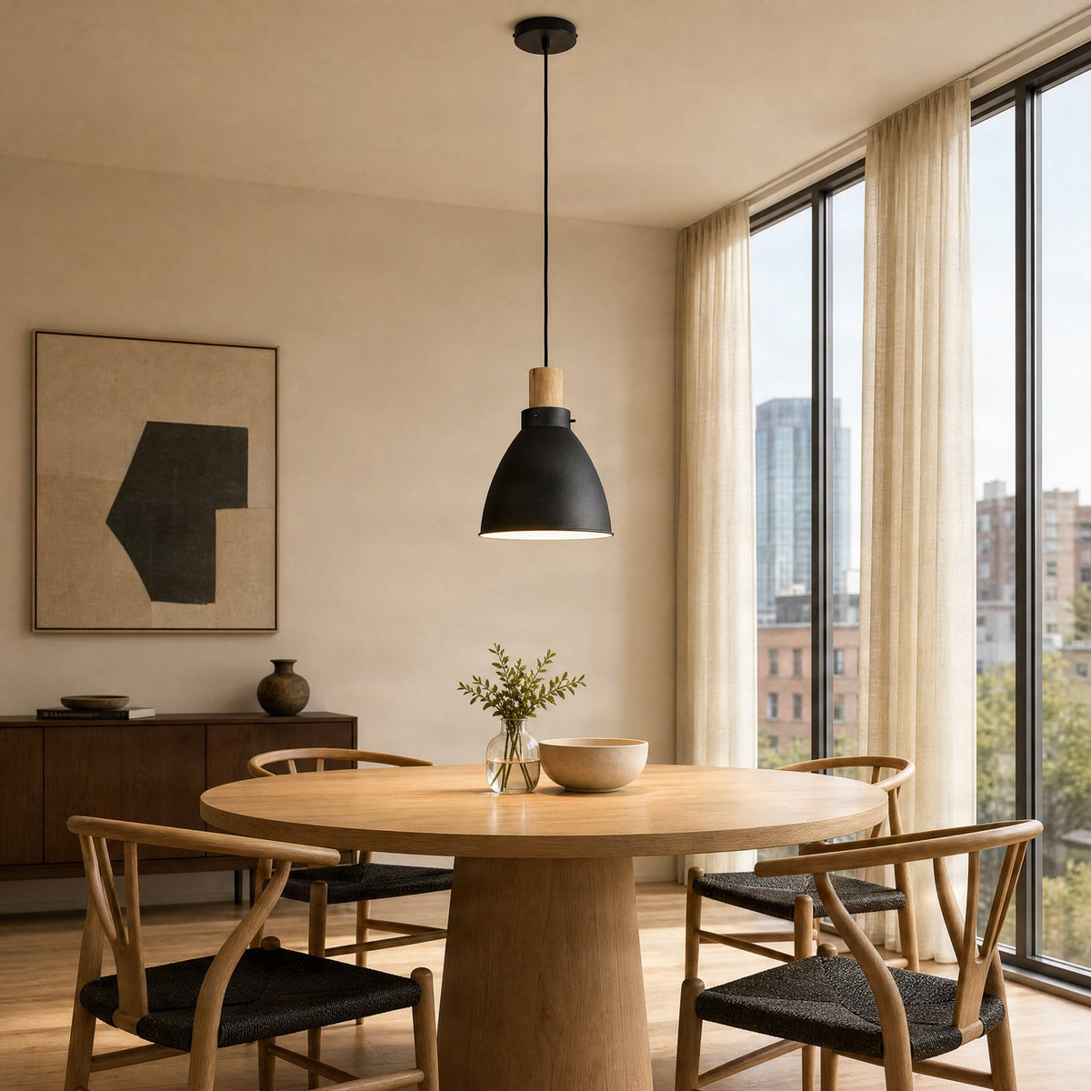 Trebale 11 1/4" Black Pendant Light