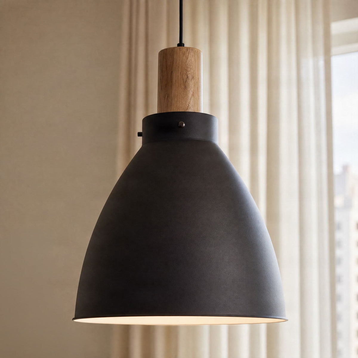 Trebale 11 1/4" Black Pendant Light