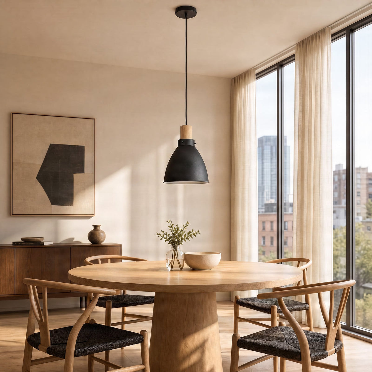Trebale 11 1/4" Black Pendant Light