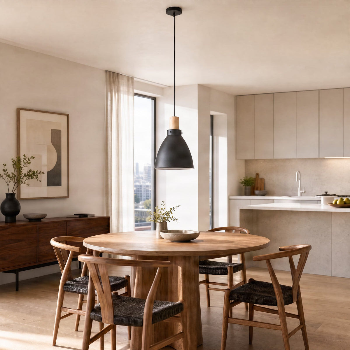 Trebale 11 1/4" Black Pendant Light