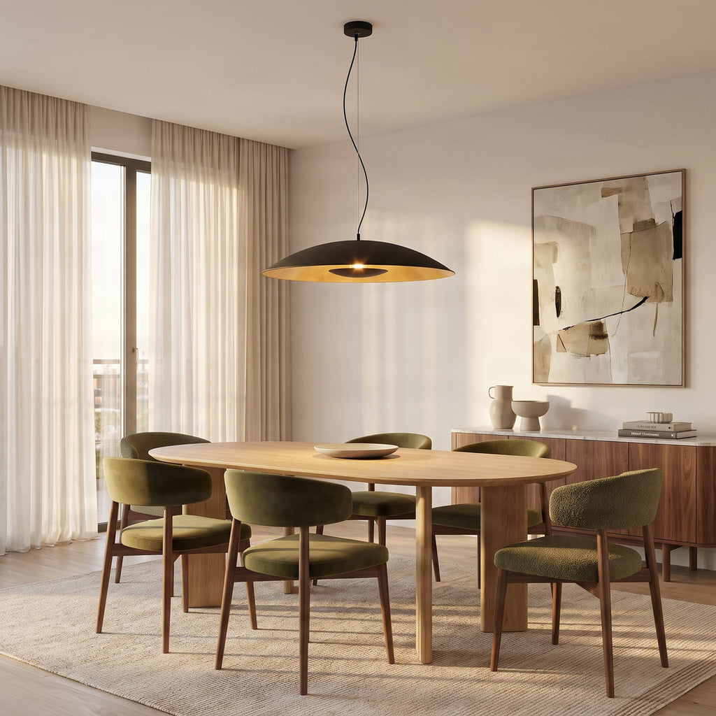 Narisara 31 1/2" Black and Gold Pendant Light