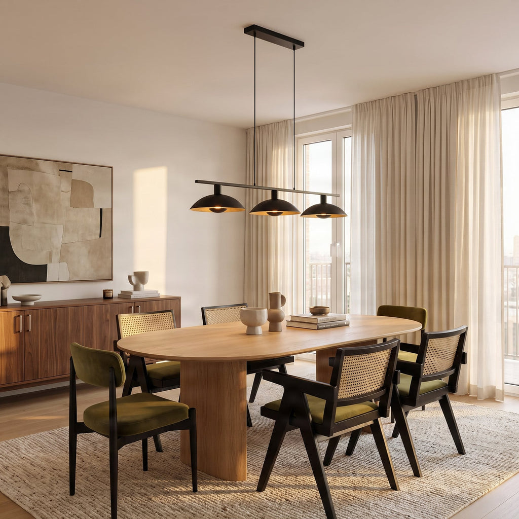 Narisara 46 1/2" Black and Gold Pendant Light