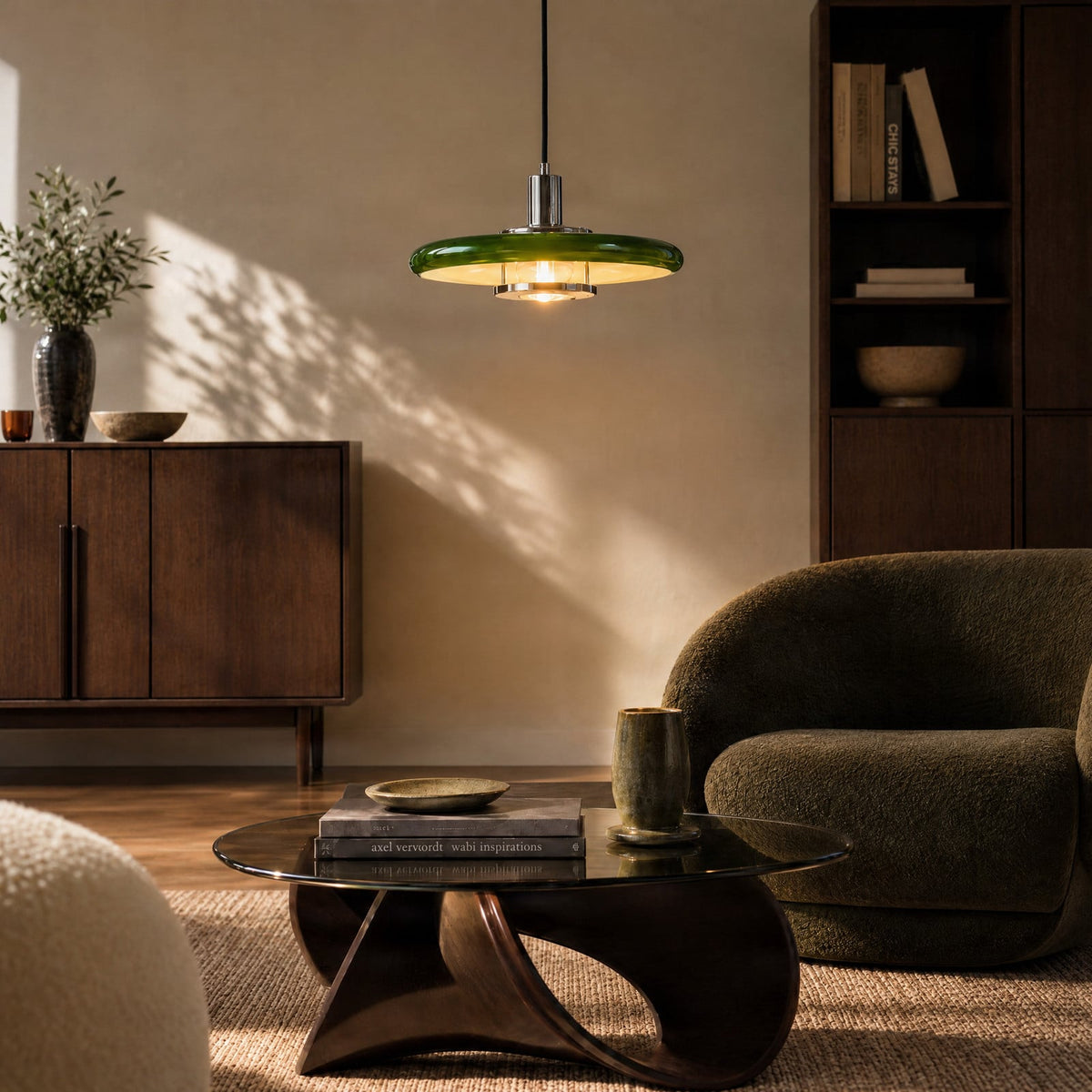 Branford 14" Green Pendant Light