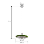 Branford 14" Green Pendant Light
