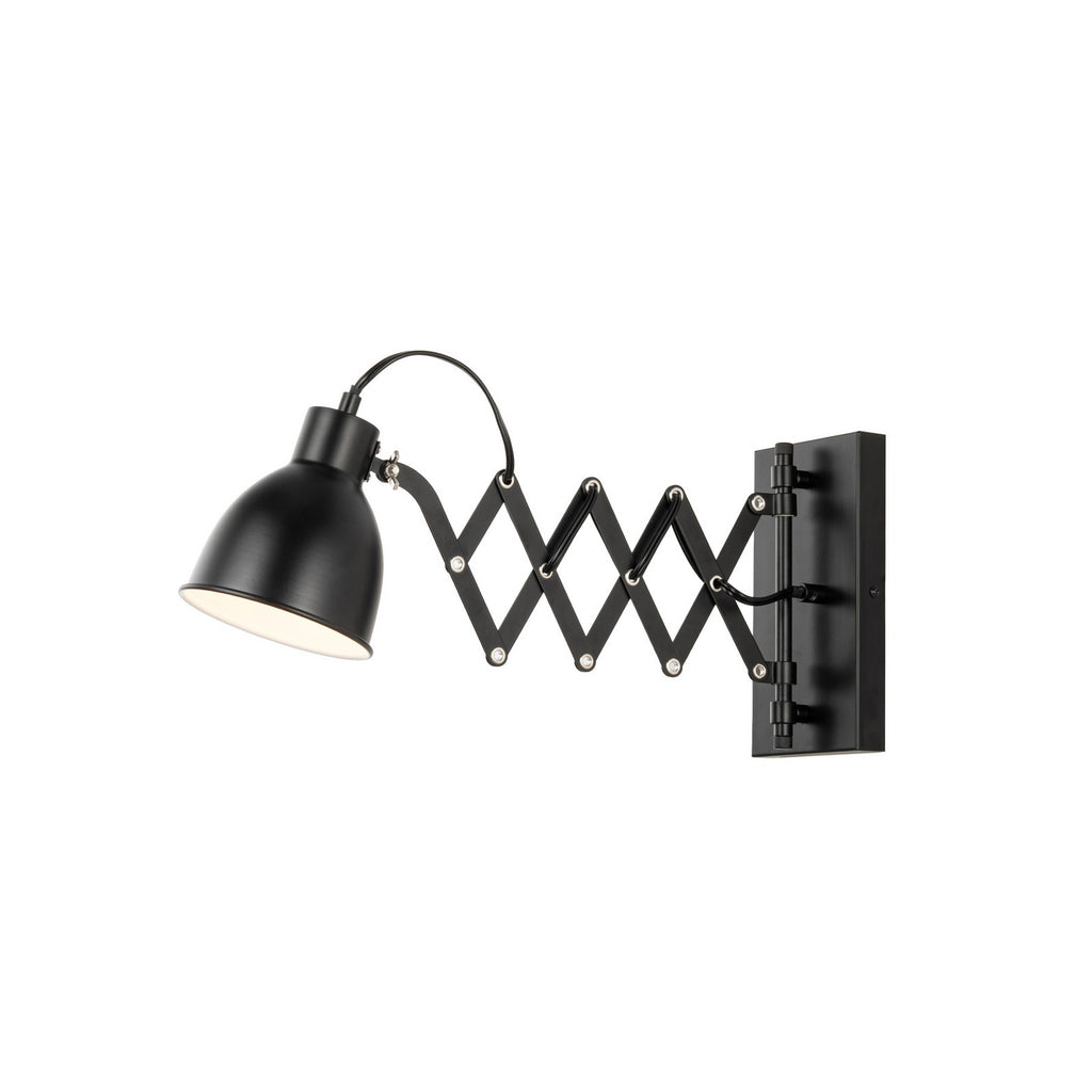 Merle 8 3/4" Black Wall Sconce with Reading Light