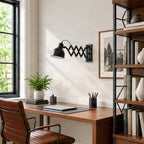 Merle 8 3/4" Black Wall Sconce with Reading Light