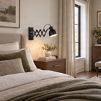 Merle 8 3/4" Black Wall Sconce with Reading Light