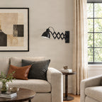 Merle 8 3/4" Black Wall Sconce with Reading Light