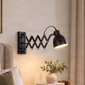 Merle 8 3/4" Black Wall Sconce with Reading Light