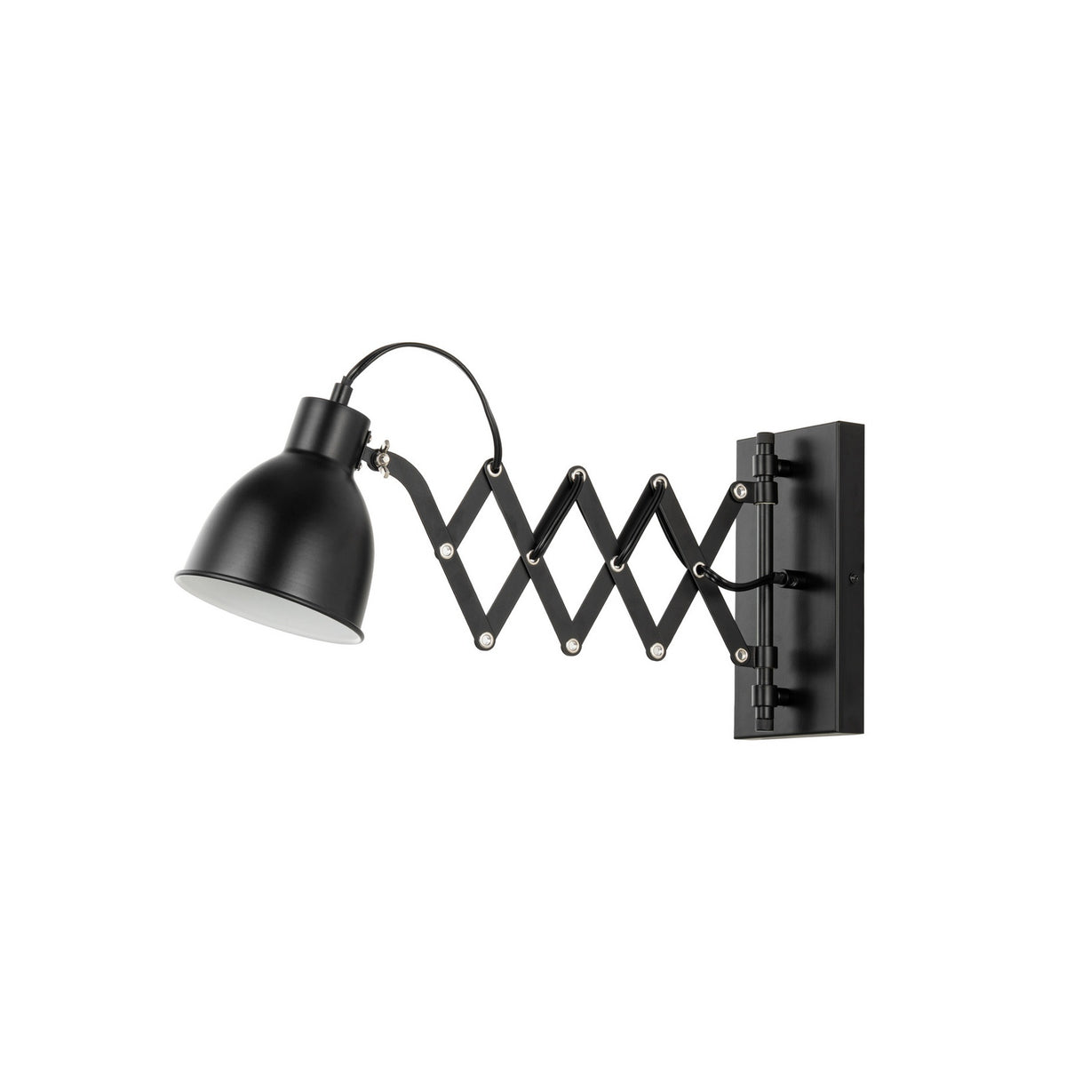 Merle 8 3/4" Black Wall Sconce with Reading Light