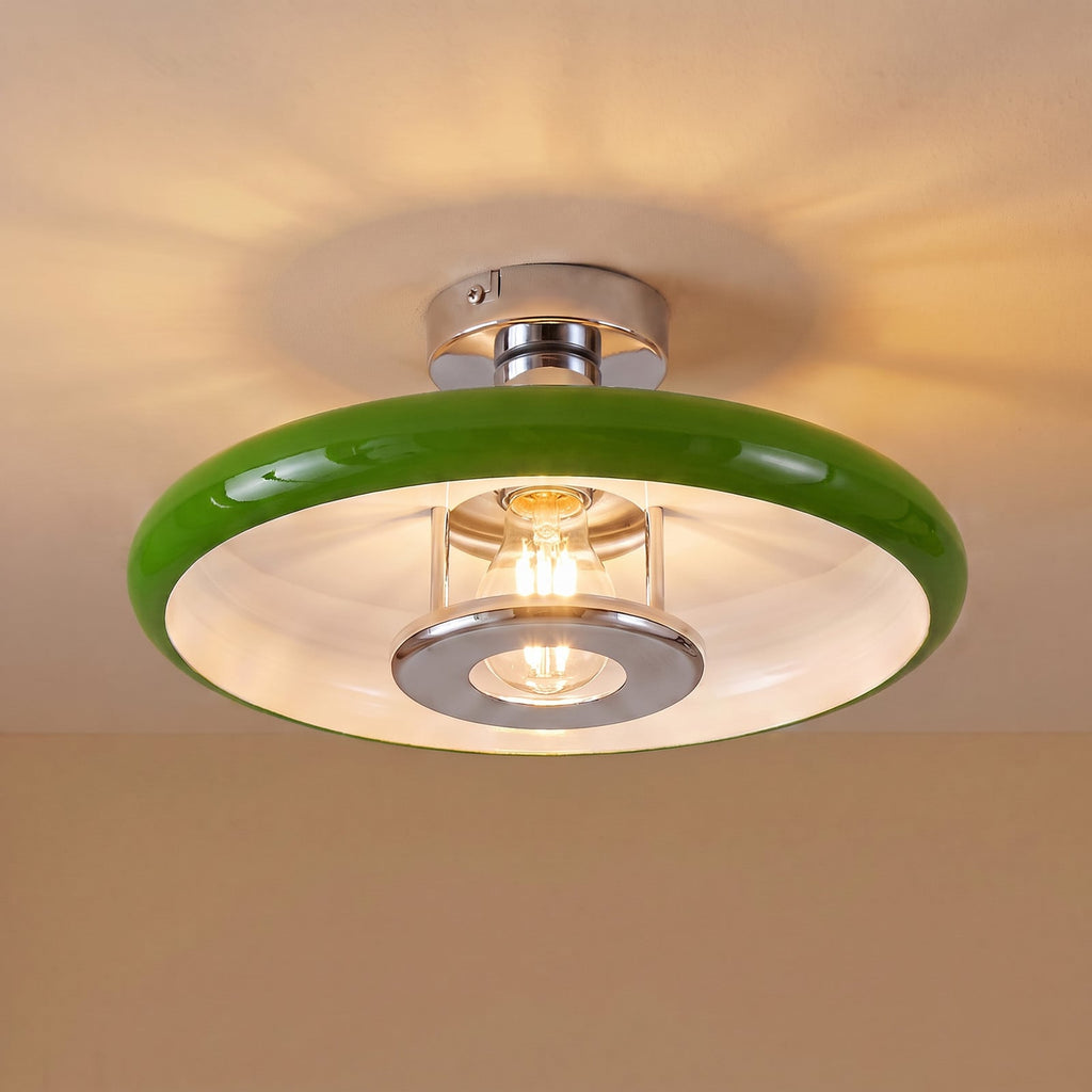 Branford 13 3/4" Green Ceiling Light