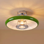 Branford 13 3/4" Green Ceiling Light
