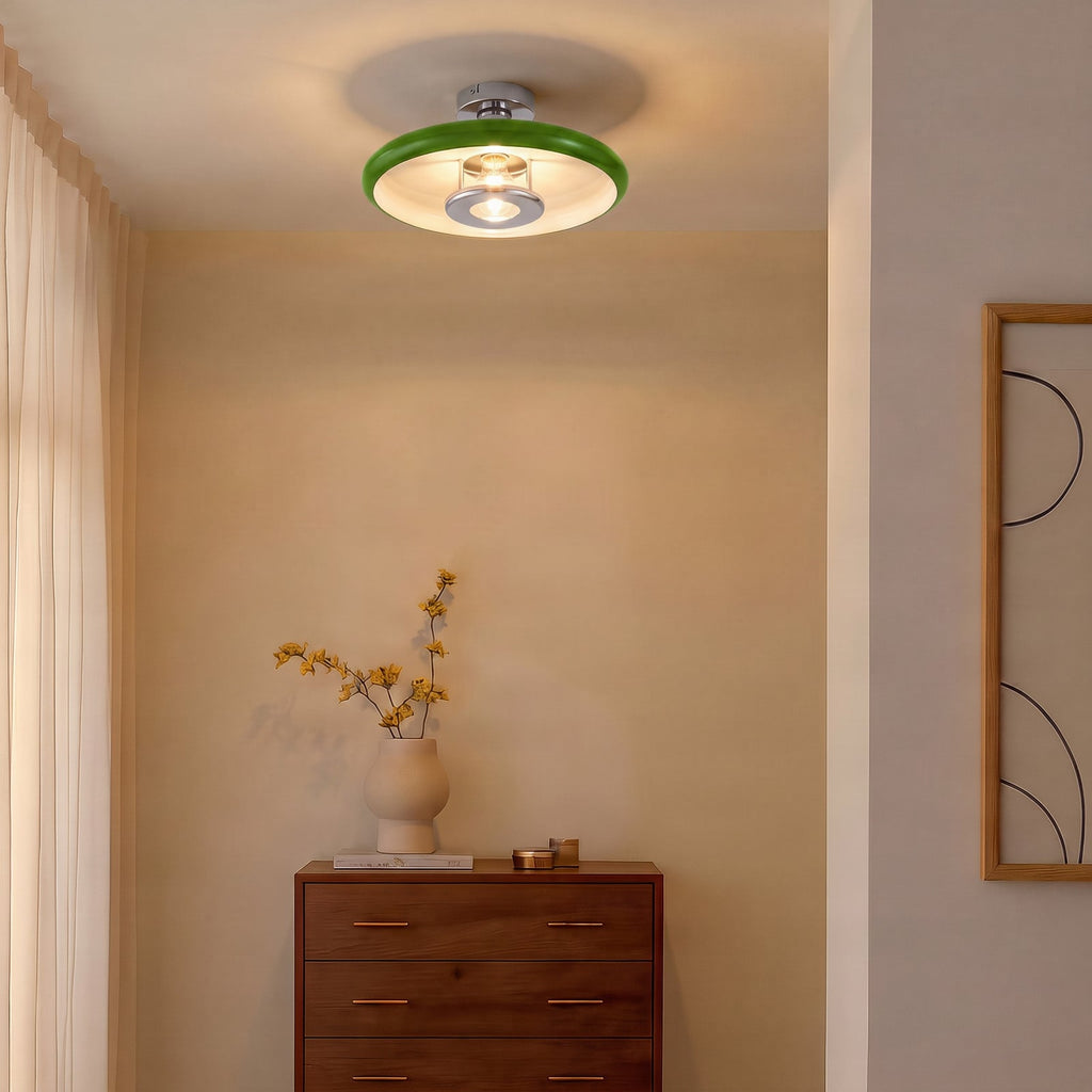 Branford 13 3/4" Green Ceiling Light
