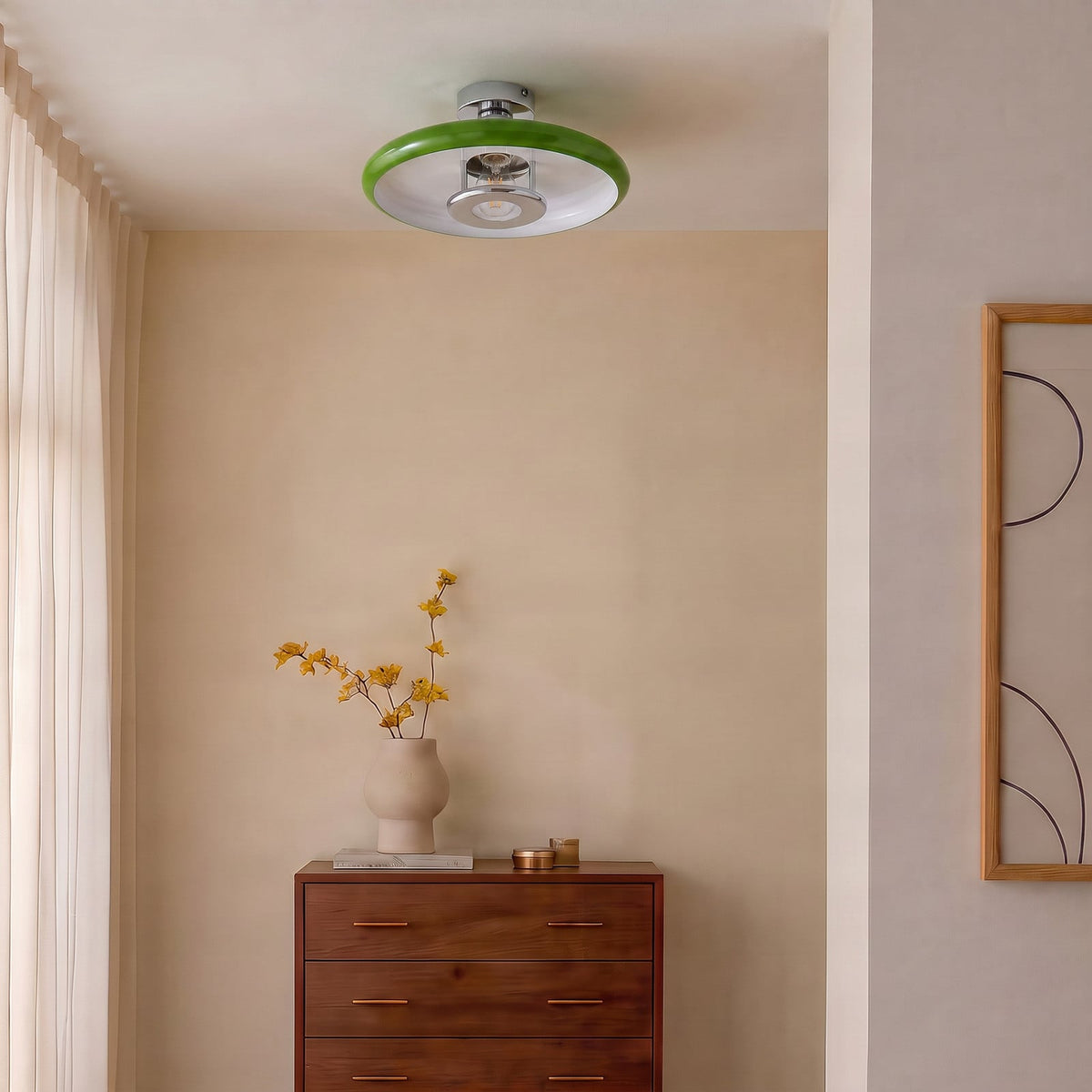 Branford 13 3/4" Green Ceiling Light