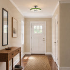 Branford 13 3/4" Green Ceiling Light