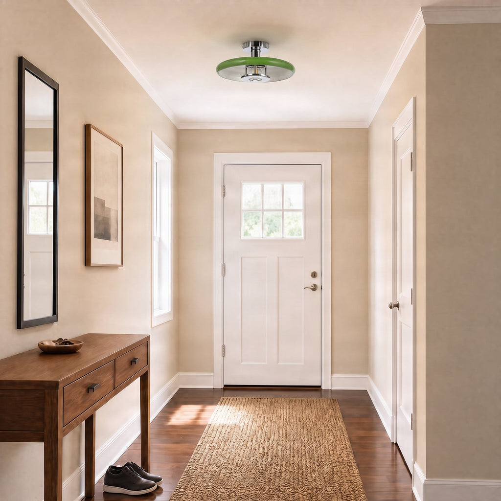 Branford 13 3/4" Green Ceiling Light